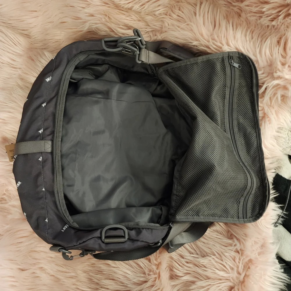 Victoria's secret PINK convertible backpack duffle bag LOVE PINK print